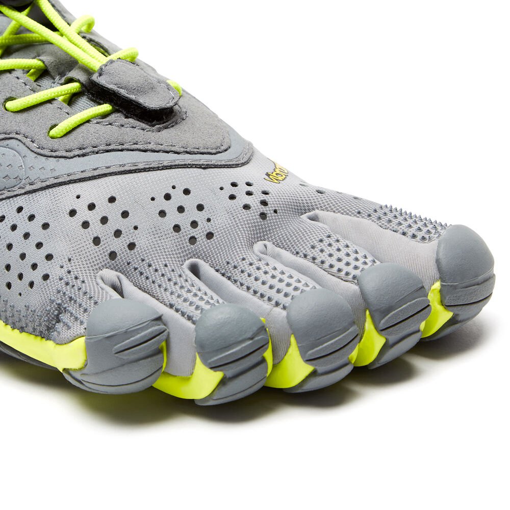 Botas Montaña Hombre Grises/Verdes - FiveFingers V-Run - QKTXHN-298